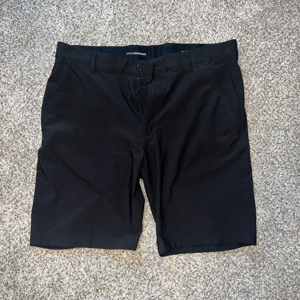 Greg Norman Collection Men's Black Flat Front Shorts